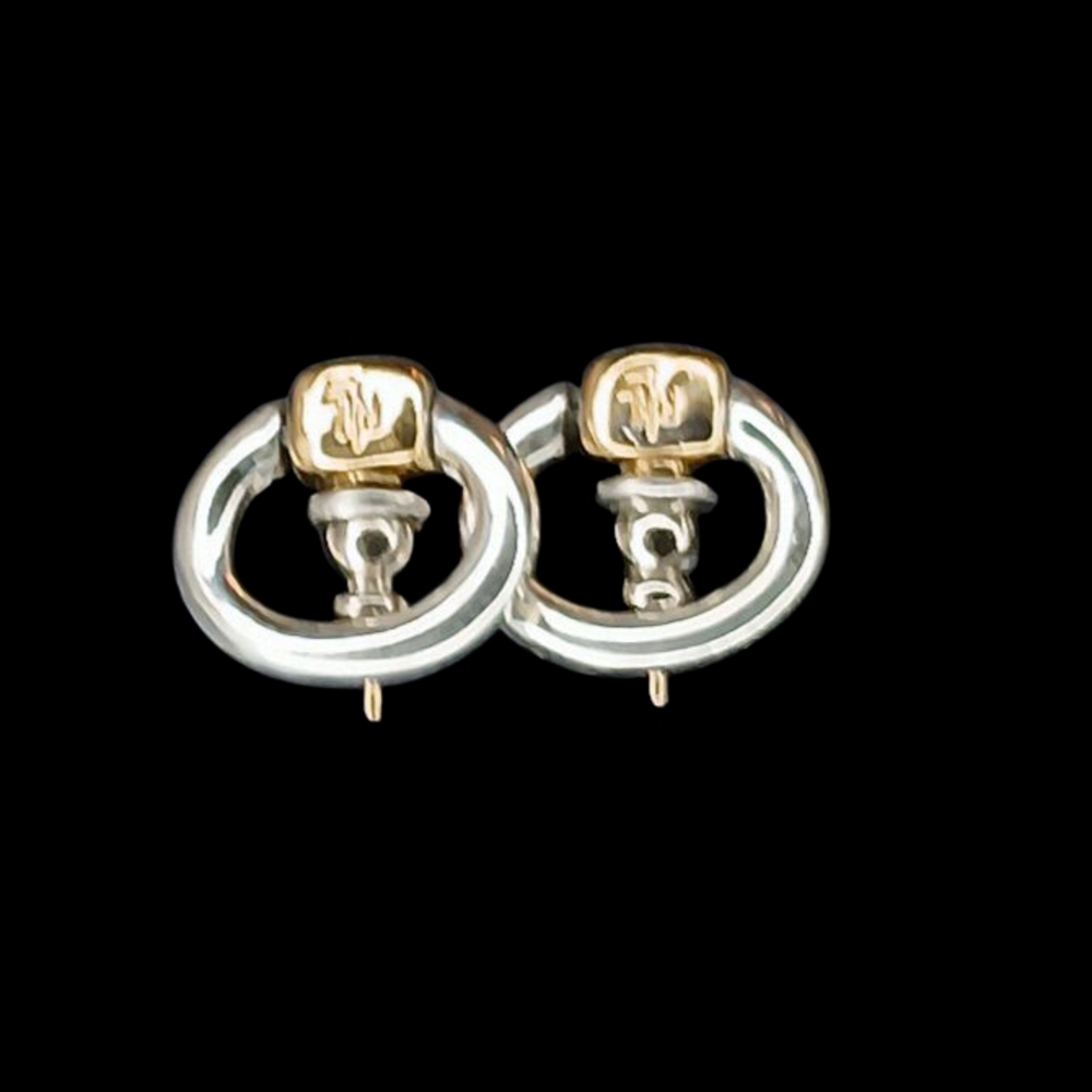 VINTAGE RALPH LAUREN HORSEBIT EAR RINGS